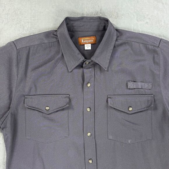 Vintage The Haband Tailgater Cotton and Polyester Blend Twill Button Up Shirt M - Picture 2 of 4
